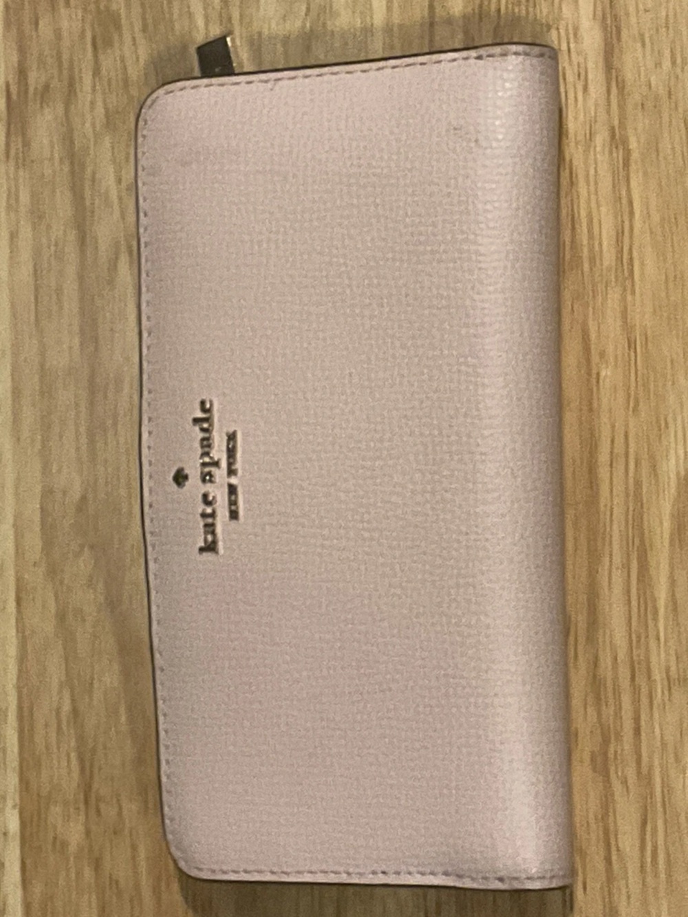 Kate Spade Darci Slim Bifold Wallet Pink Pebbled Leather Red Interior EX+